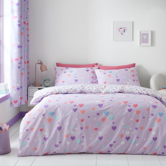 Pixel Hearts Duvet Cover & Pillowcase Set - image 1