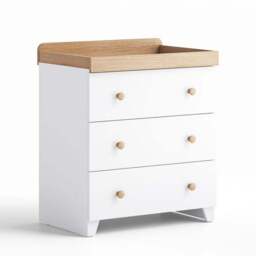 Little Acorns Classic Oak Effect 3 Drawer Chest and Wardrobe Nursery Set - thumbnail 2