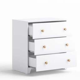 Little Acorns Classic Oak Effect 3 Drawer Chest and Wardrobe Nursery Set - thumbnail 3