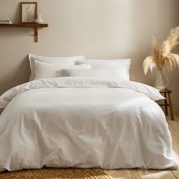 Seersucker Woven 100% Cotton Duvet Cover & Pillowcase Set - image 1