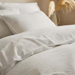 Seersucker Woven 100% Cotton Duvet Cover & Pillowcase Set - thumbnail 2