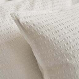 Seersucker Woven 100% Cotton Duvet Cover & Pillowcase Set - thumbnail 4