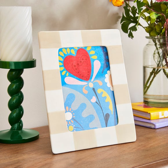 Striped Ceramic Photo Frame - image 1