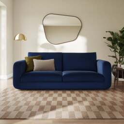 Luca Matte Soft Velvet 4 Seater Sofa - thumbnail 1