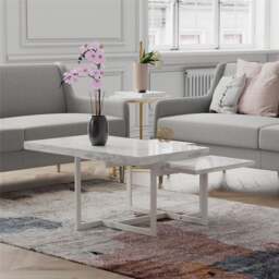 Brielle Coffee Table, Faux Marble - thumbnail 1