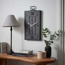 Fulton Industrial Rectangular Wall Clock - thumbnail 1
