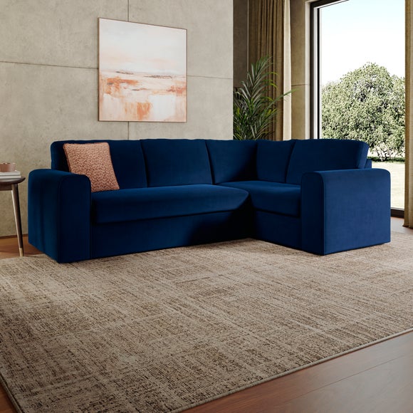 Abel Matte Velvet Corner Sofa - image 1