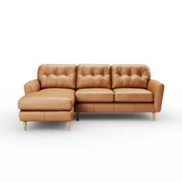 Sven Vintage Leather Large Corner Chaise Sofa - thumbnail 6