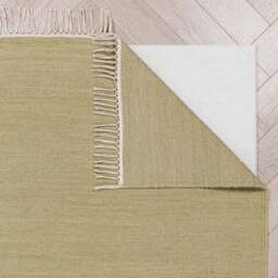 Wool Flatweave Fringed Rug - thumbnail 3