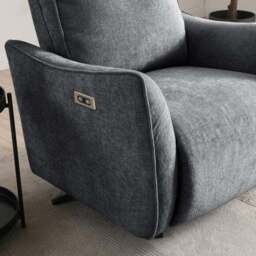 Emil Chenille Recliner Swivel Chair - thumbnail 5