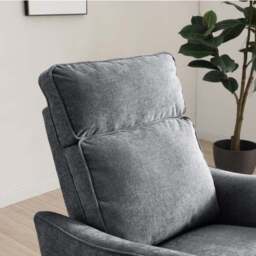 Emil Chenille Recliner Swivel Chair - thumbnail 4