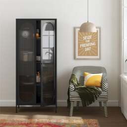 Luna Tall Fluted Sideboard, Glass