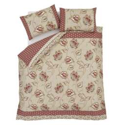 Catherine Lansfield Kashmir Red Duvet Cover and Pillowcase Set - thumbnail 2