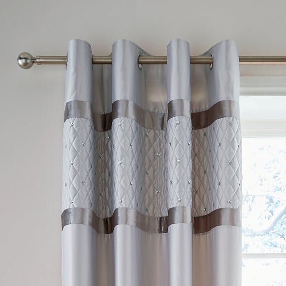 Catherine Lansfield Sequin Cluster Eyelet Curtains - image 1