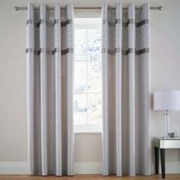 Catherine Lansfield Sequin Cluster Eyelet Curtains - thumbnail 2