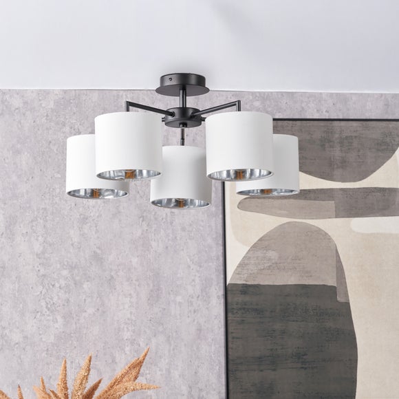 Pacific Lifestyle Elin 5 Light Semi Flush Ceiling Light - image 1