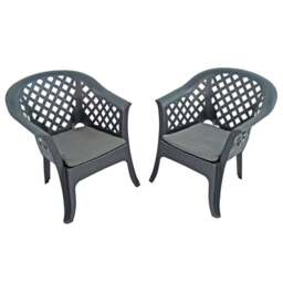 Savona Set of 2 Anthracite Chairs - thumbnail 1