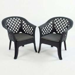Savona Set of 2 Anthracite Chairs - thumbnail 2