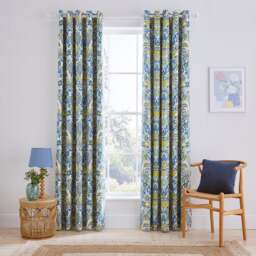Darcey Damask Blackout Eyelet Curtains - thumbnail 1