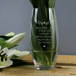 Personalised Hearts & Swirls Bullet Vase - thumbnail 1
