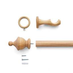 Sherwood Urn Wood Curtain Pole - thumbnail 3