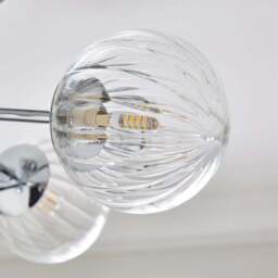 Eli Ribbed 6 Light Semi Flush Ceiling Light - thumbnail 4