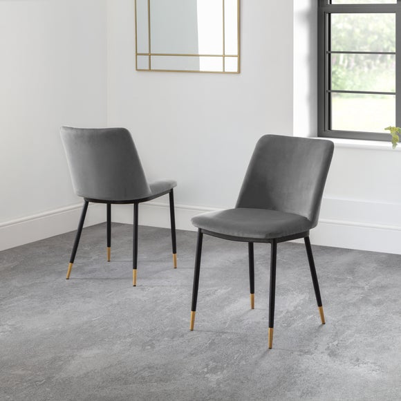 Delaunay Set of 2 Dining Chairs, Velvet - image 1