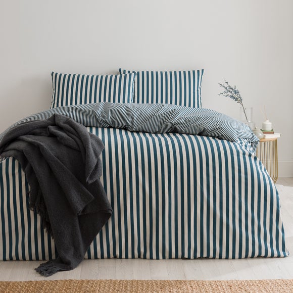 Durham Stripe 100% Cotton Duvet Cover and Pillowcase Set - image 1