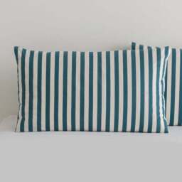 Durham Stripe 100% Cotton Duvet Cover and Pillowcase Set - thumbnail 2