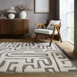 Madu Abstract Tasselled Rug - thumbnail 1