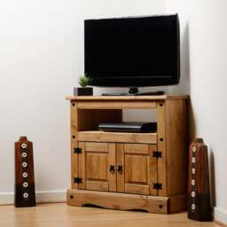 "Corona Corner TV Unit, Pine for TVs up to 38""" - thumbnail 1