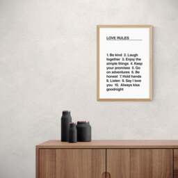 East End Prints Love Rules Print - thumbnail 1