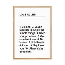 East End Prints Love Rules Print - thumbnail 2