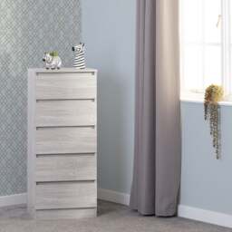 Walker 5 Drawer Narrow Chest