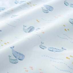 Little Whales 100% Cotton Duvet Cover & Pillowcase Set - thumbnail 5