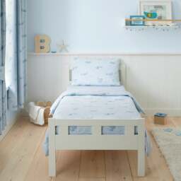 Little Whales 100% Cotton Duvet Cover & Pillowcase Set - thumbnail 1