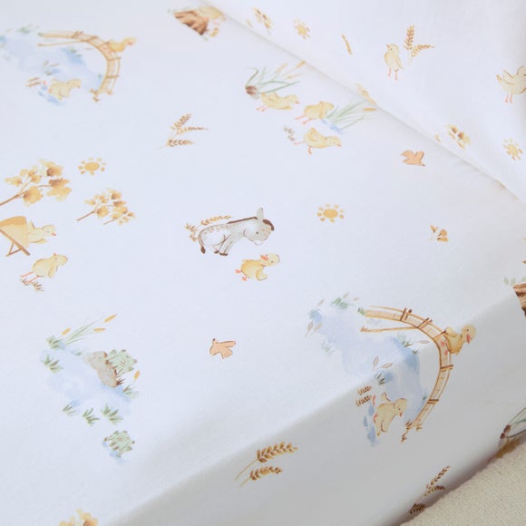 Set of 2 Spring Harvest 100% Cotton Fitted Sheets - image 1