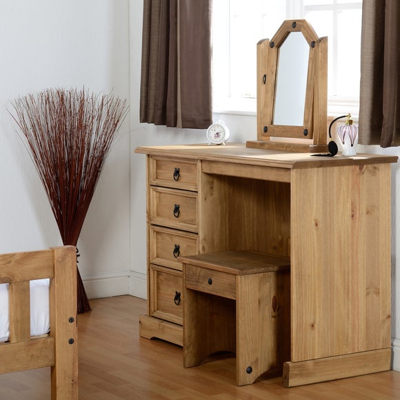 Corona 4 Drawer Dressing Table, Pine - image 1