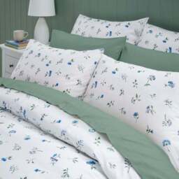 Margo Floral 144 Thread Count 100% Cotton Duvet Cover & Pillowcase Set - thumbnail 4