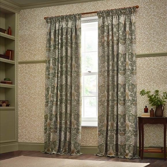 Morris & Co. Snakeshead Jacquard Pencil Pleat Curtains - image 1