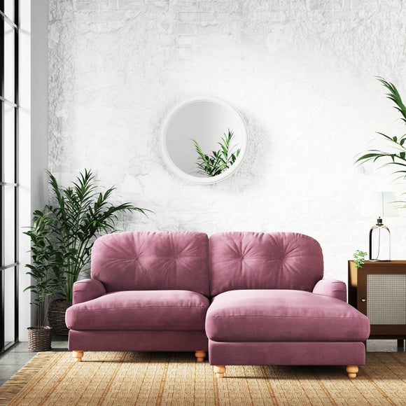 Martha Vintage Chenille Corner Chaise Sofa - image 1