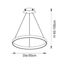 Vogue Ring Modern LED Adjustable Pendant Light - thumbnail 5