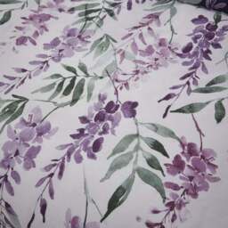 Catherine Lansfield Wisteria Reversible White Duvet Cover & Pillowcase Set - thumbnail 6