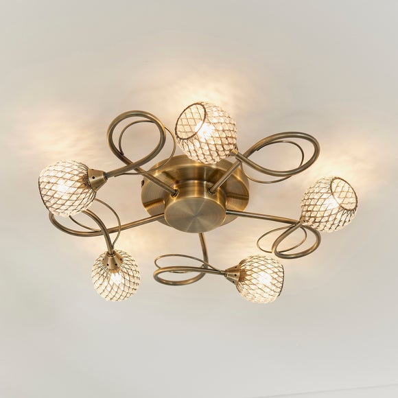 Vogue Malden 5 Light Semi Flush Ceiling Light - image 1
