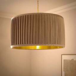 Sawyer Pleated Velvet Drum Lamp Shade - thumbnail 2