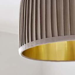 Sawyer Pleated Velvet Drum Lamp Shade - thumbnail 3