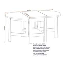 Santos Drop Leaf Coffee Table - thumbnail 6