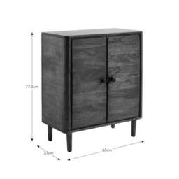 Alani 2 Door Bathroom Cabinet, Acacia Wood - thumbnail 5