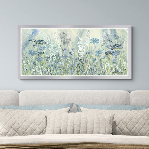 Artko Powder Blue Flowers by Catherine J Stephenson Framed Print - image 1