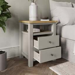 Olney 2 Drawer Bedside Table - thumbnail 2